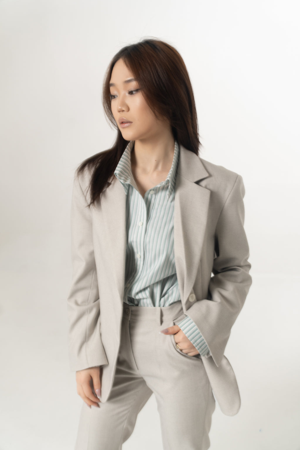 Boyfriend Blazer and A shaped leg