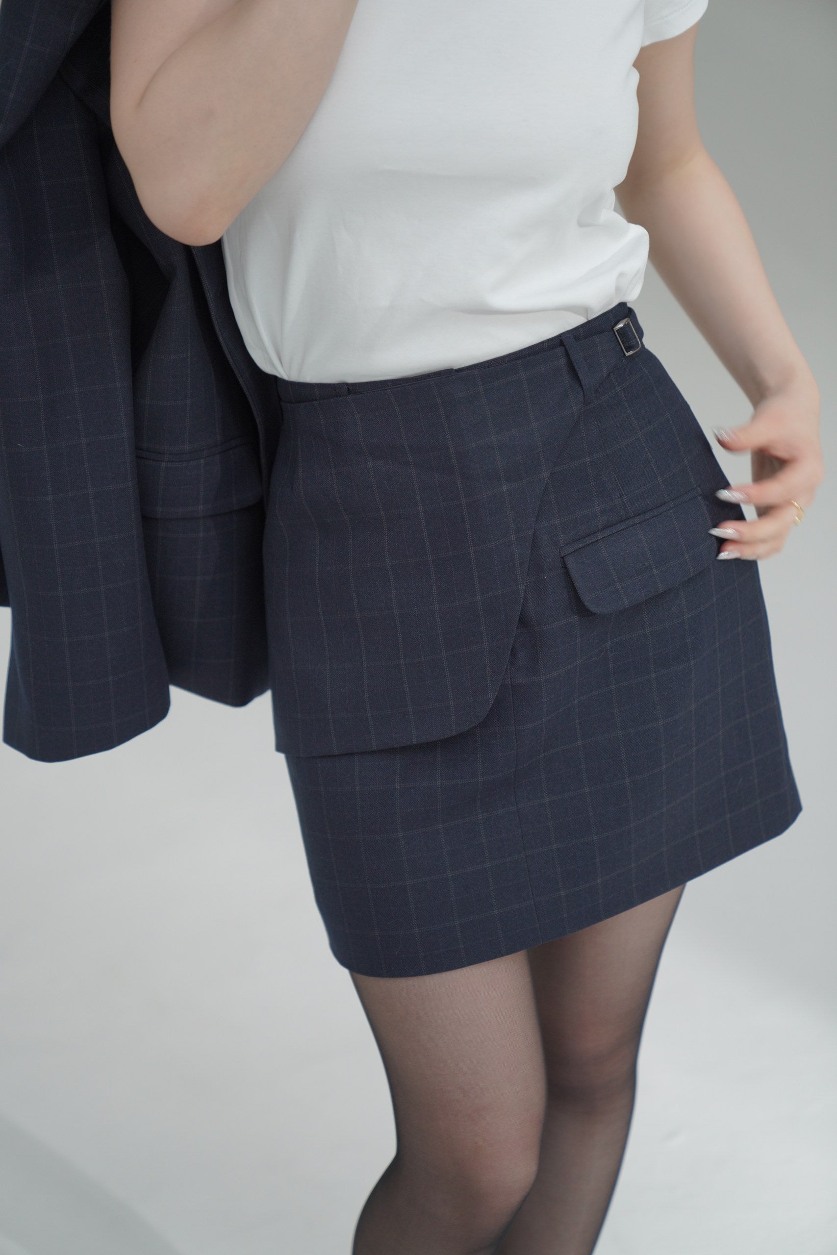 Boyfriend Blazer and Mini Skirt