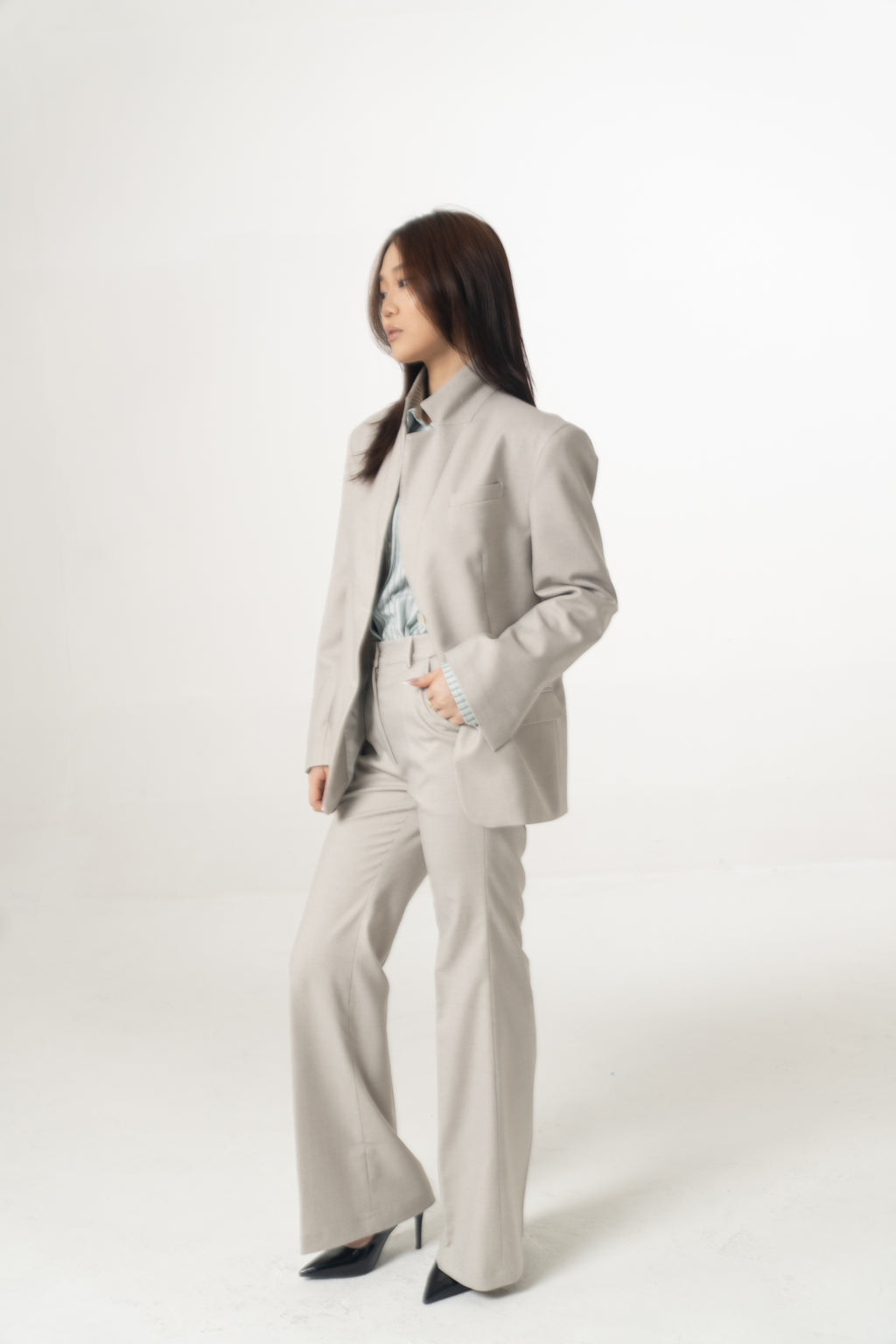 Boyfriend Blazer and A shaped leg