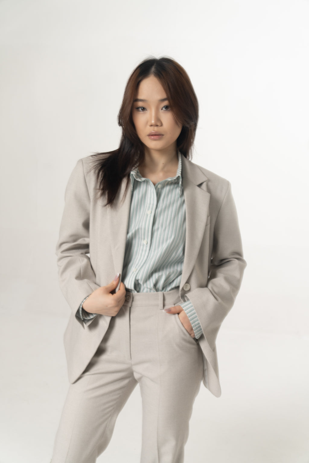 Boyfriend Blazer and A shaped leg